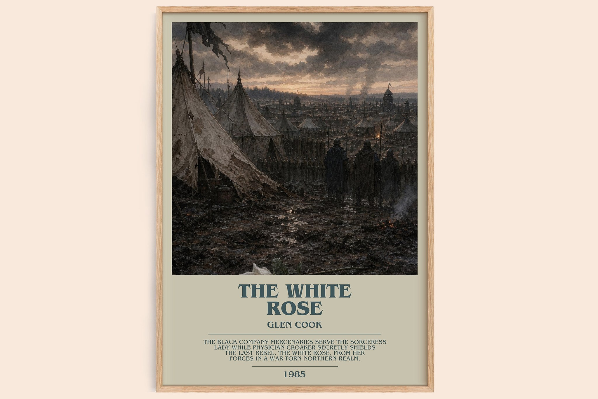 The White Rose Bookish Wall Art by Glen Cook