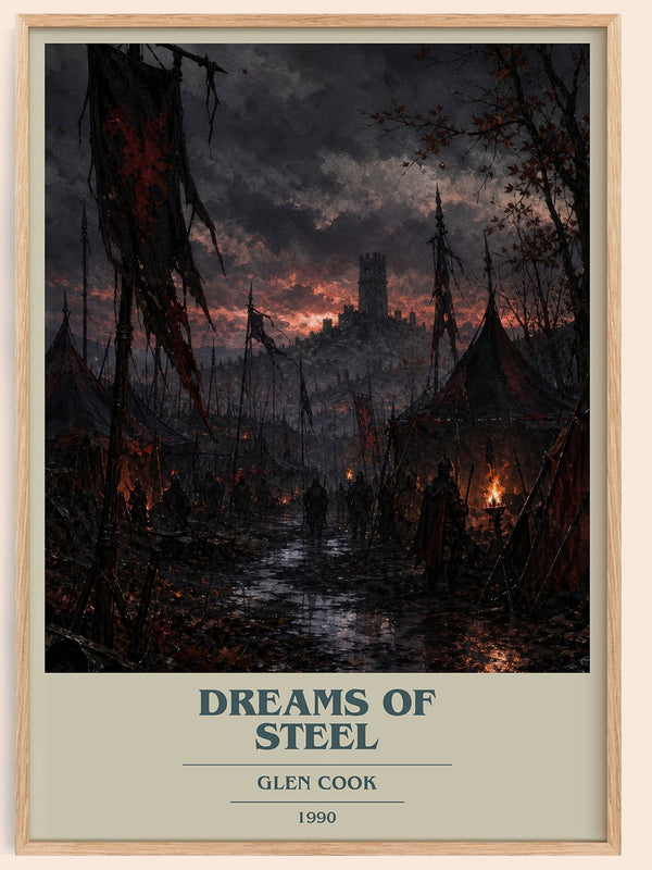 Dreams of Steel book cover book poster by Glen Cook – framed literary art print