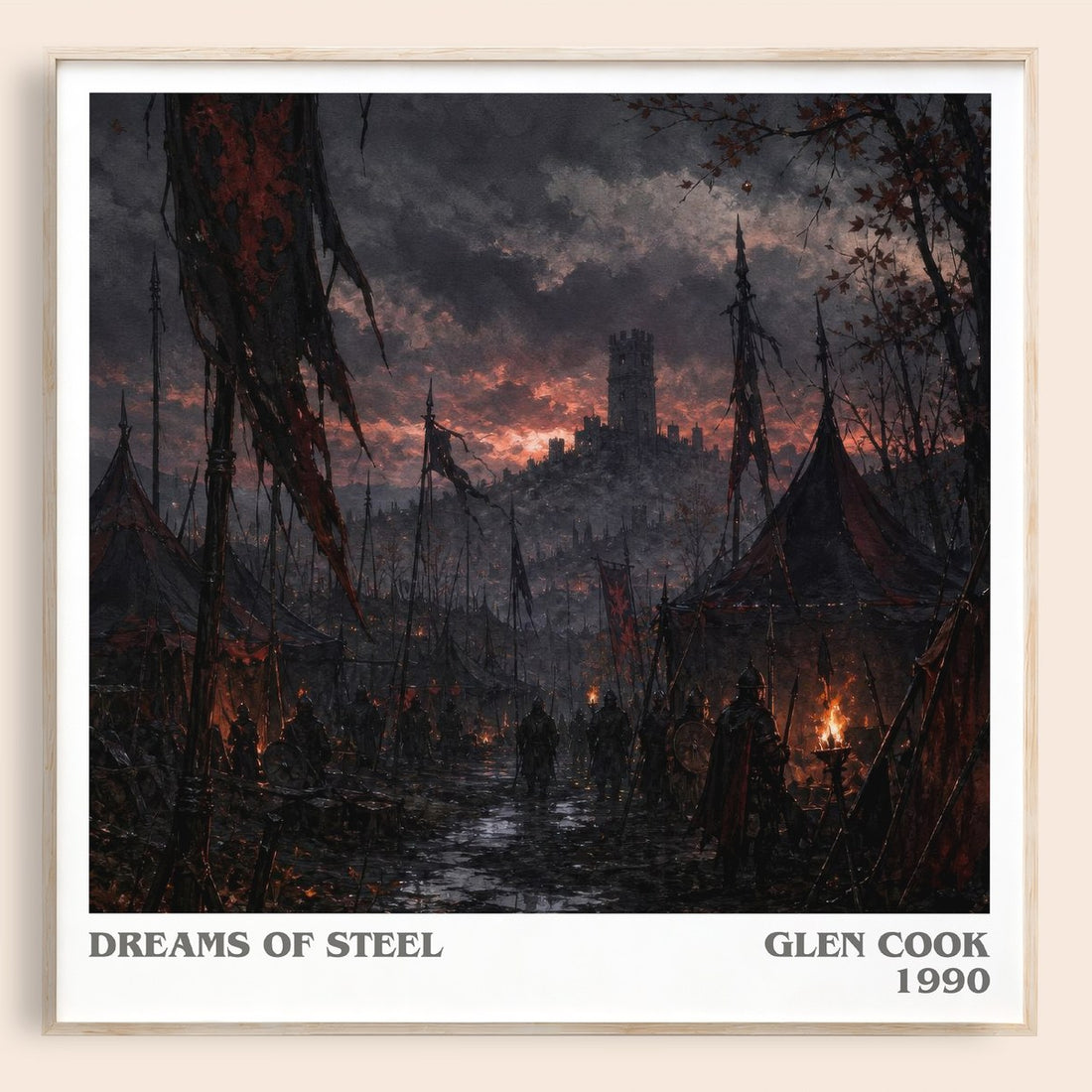 Dreams of Steel literary book poster by Glen Cook – framed literary art print