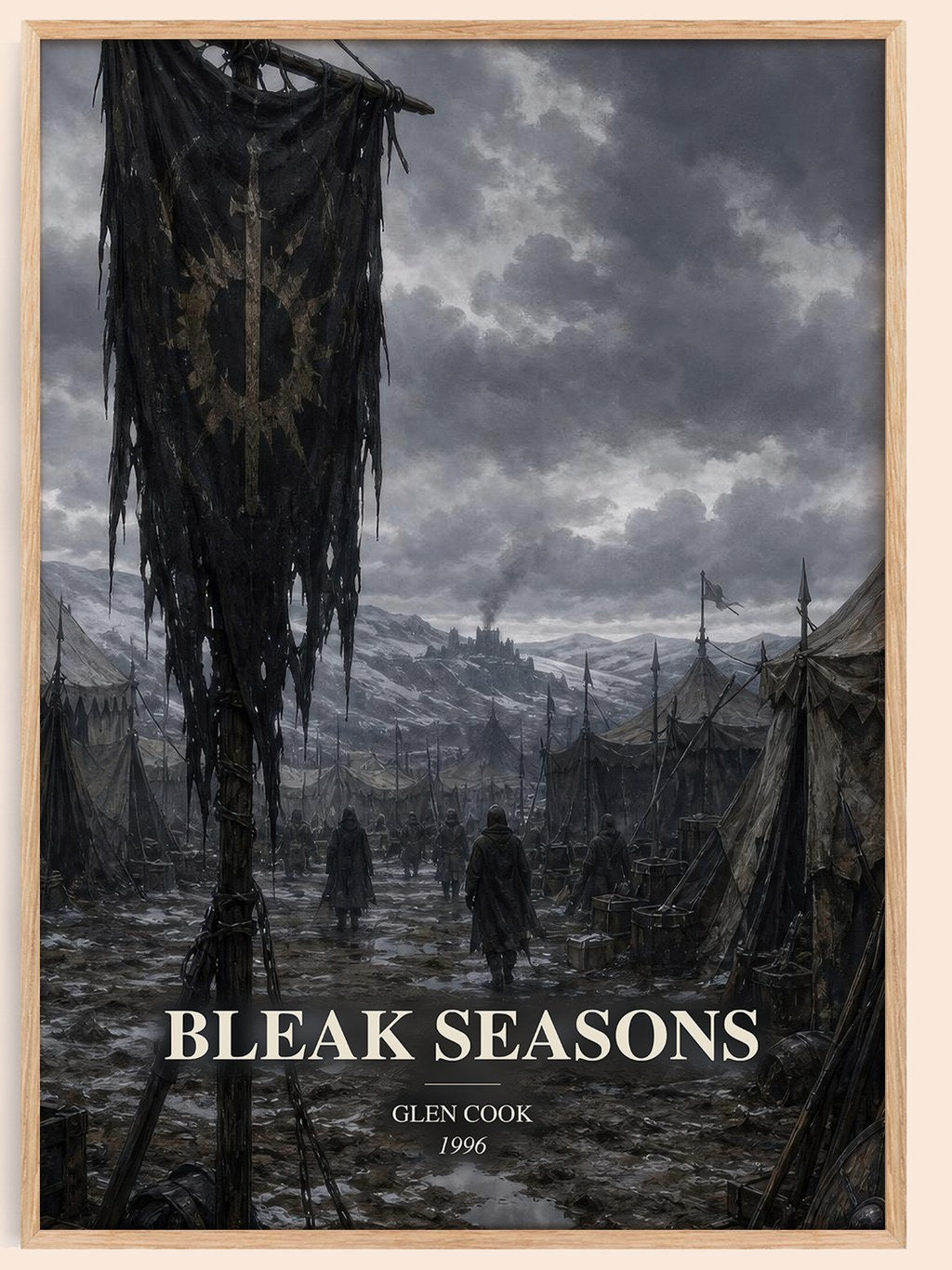 Bleak Seasons watercolour book poster by Glen Cook – framed literary art print