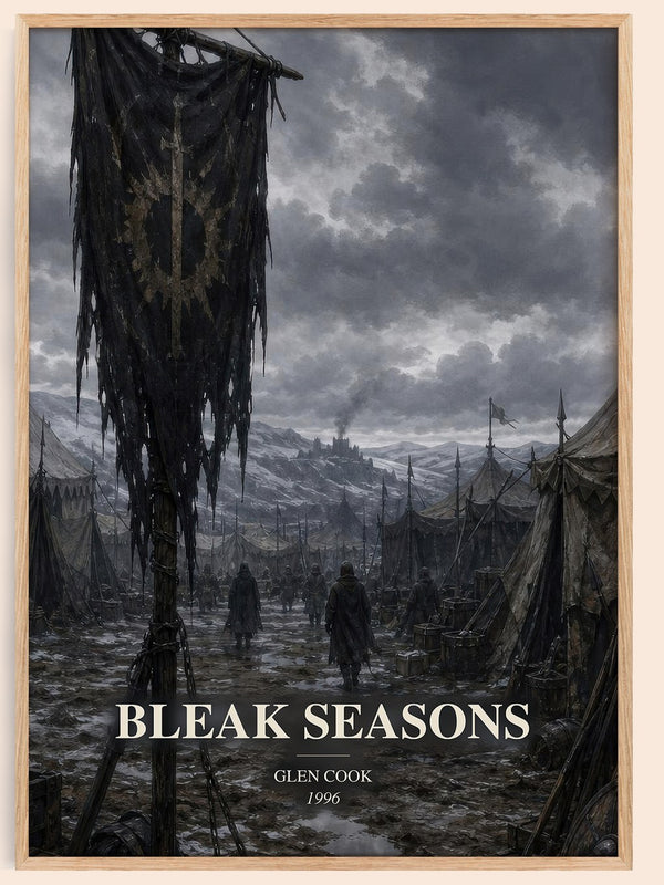 Bleak Seasons watercolour book poster by Glen Cook – framed literary art print