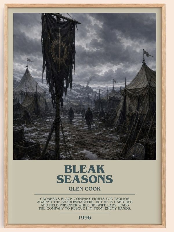 Bleak Seasons bookish book poster by Glen Cook – framed literary art print