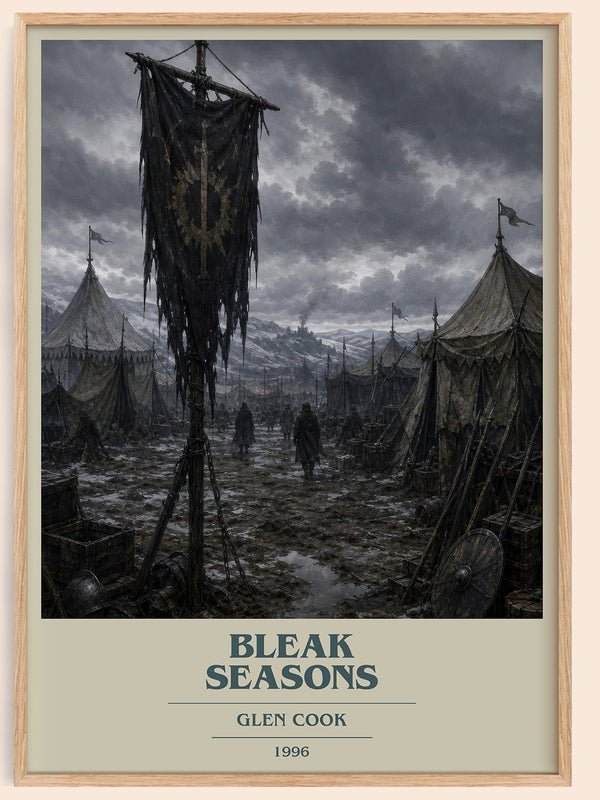 Bleak Seasons book cover book poster by Glen Cook – framed literary art print