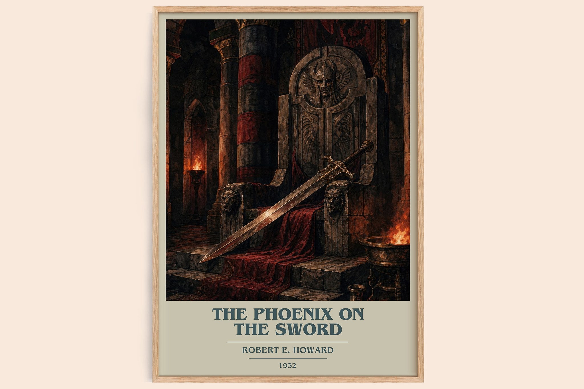 The Phoenix on the Sword Book Cover Poster by Robert E. Howard