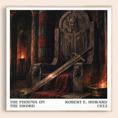 The Phoenix on the Sword literary book poster by Robert E. Howard – framed literary art print