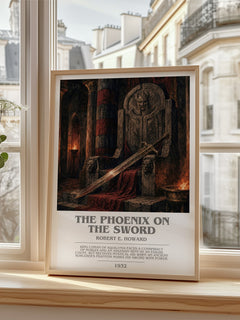 The Phoenix on the Sword bookish poster colour and style options – Robert E. Howard book art