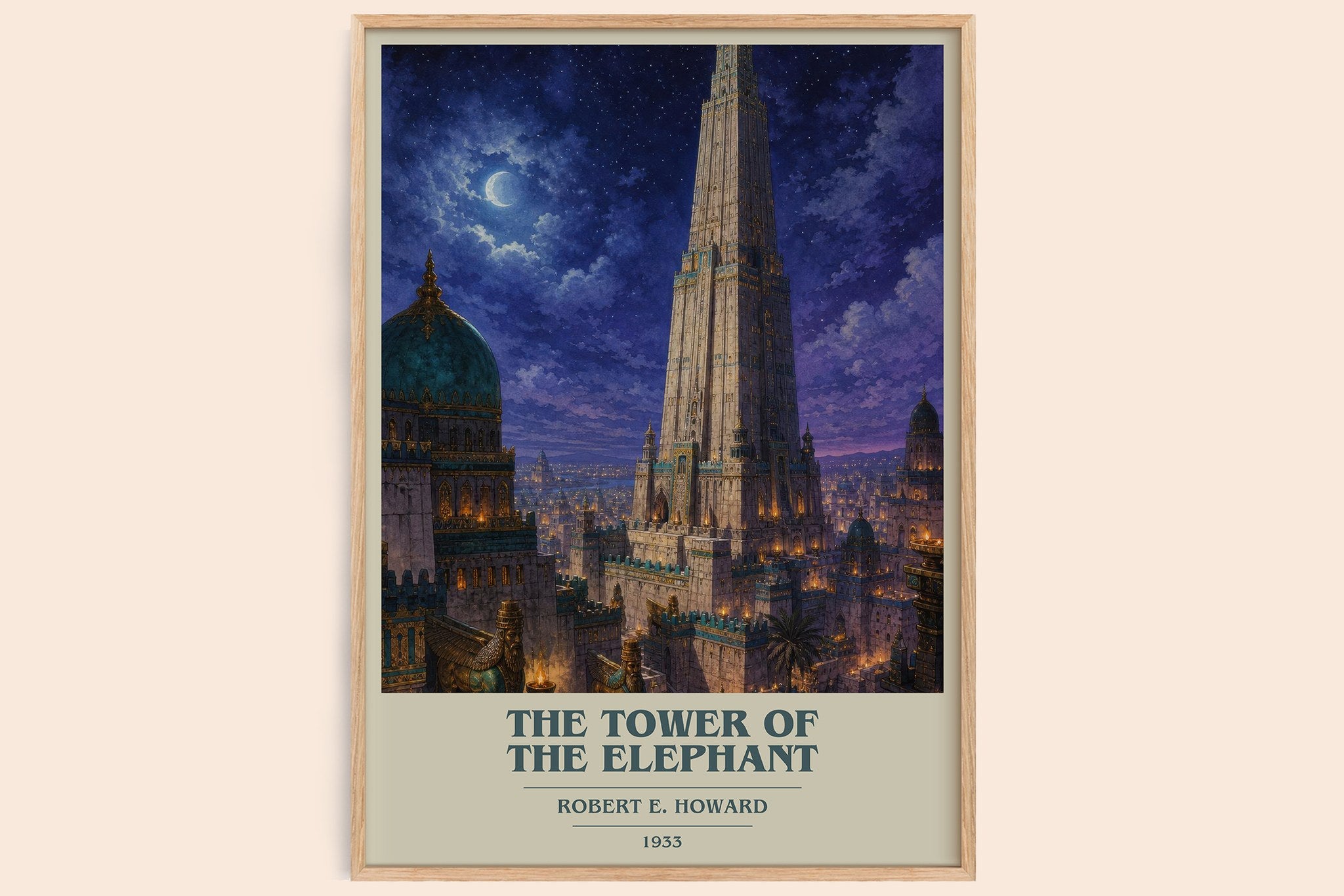 The Tower of the Elephant Book Cover Poster by Robert E. Howard