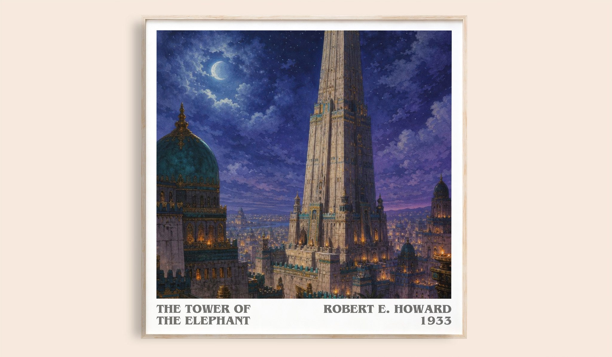 The Tower of the Elephant Literary Art Print by Robert E. Howard