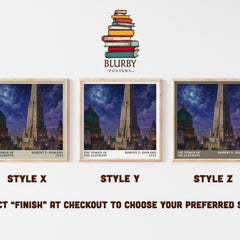 The Tower of the Elephant literary print in frame leaning in hallway – fantasy wall art
