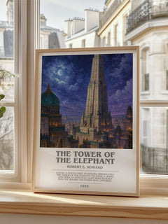 The Tower of the Elephant bookish poster colour and style options – Robert E. Howard book art