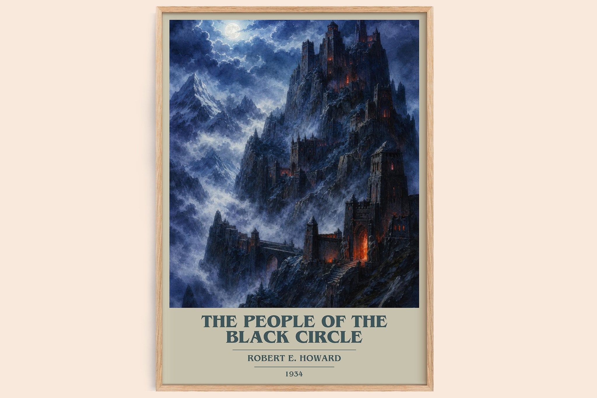 The People of the Black Circle Book Cover Poster by Robert E. Howard