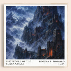 The People of the Black Circle literary book poster by Robert E. Howard – framed literary art print