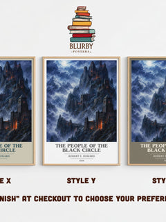 The People of the Black Circle book cover print in frame leaning in hallway – fantasy wall art