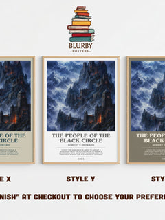 The People of the Black Circle bookish print in frame leaning in hallway – fantasy wall art
