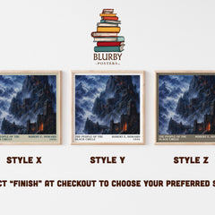 The People of the Black Circle literary print in frame leaning in hallway – fantasy wall art