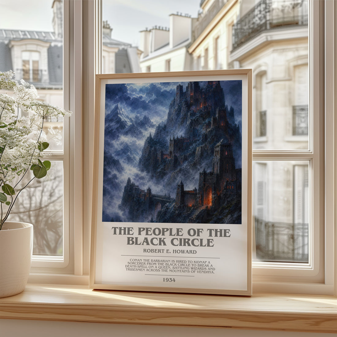 The People of the Black Circle bookish poster colour and style options – Robert E. Howard book art