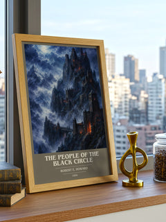 The People of the Black Circle book cover print framed by window – literary home decor