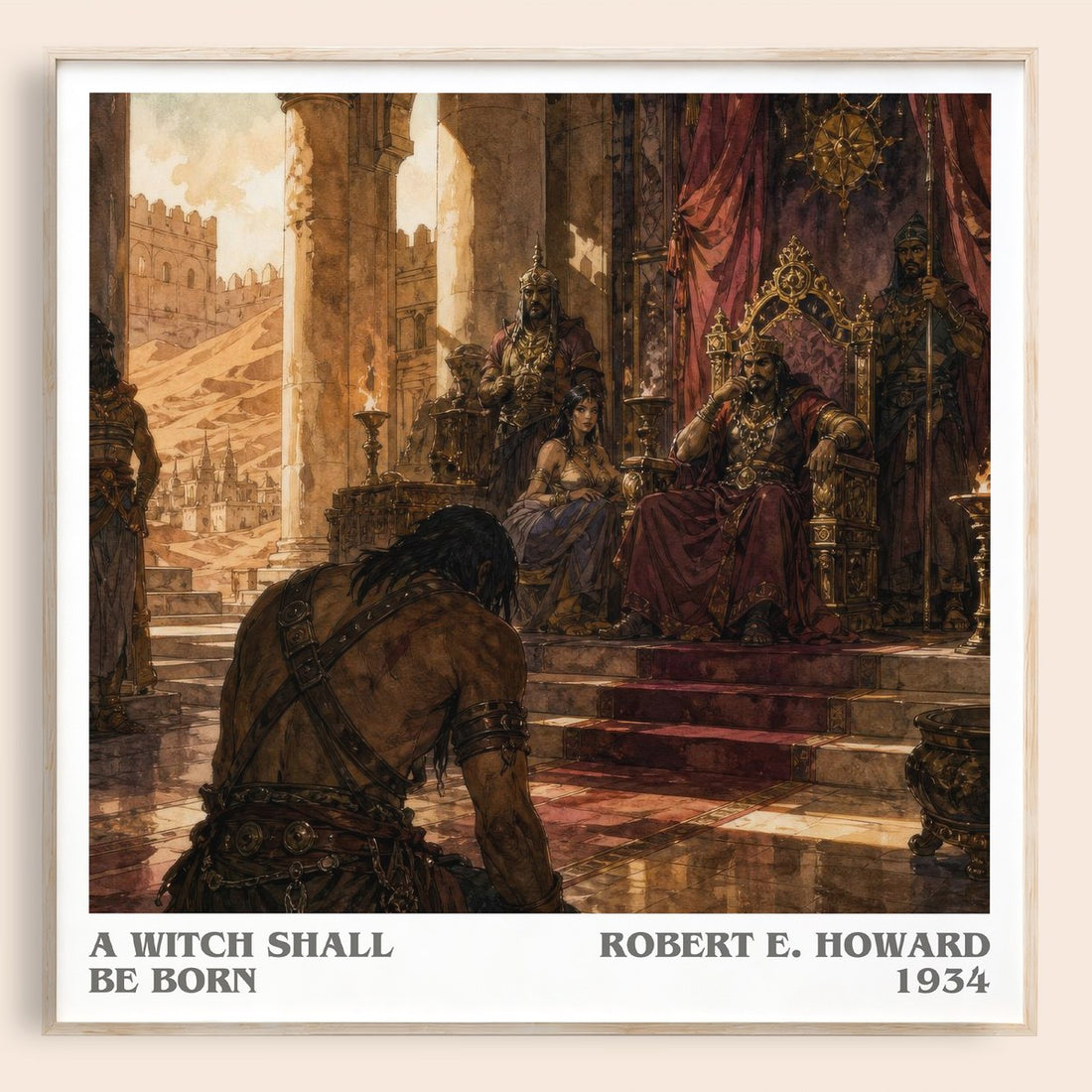 A Witch Shall Be Born literary book poster by Robert E. Howard – framed literary art print