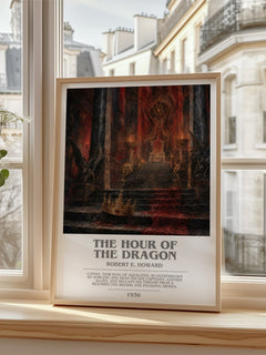 The Hour of the Dragon bookish poster colour and style options – Robert E. Howard book art