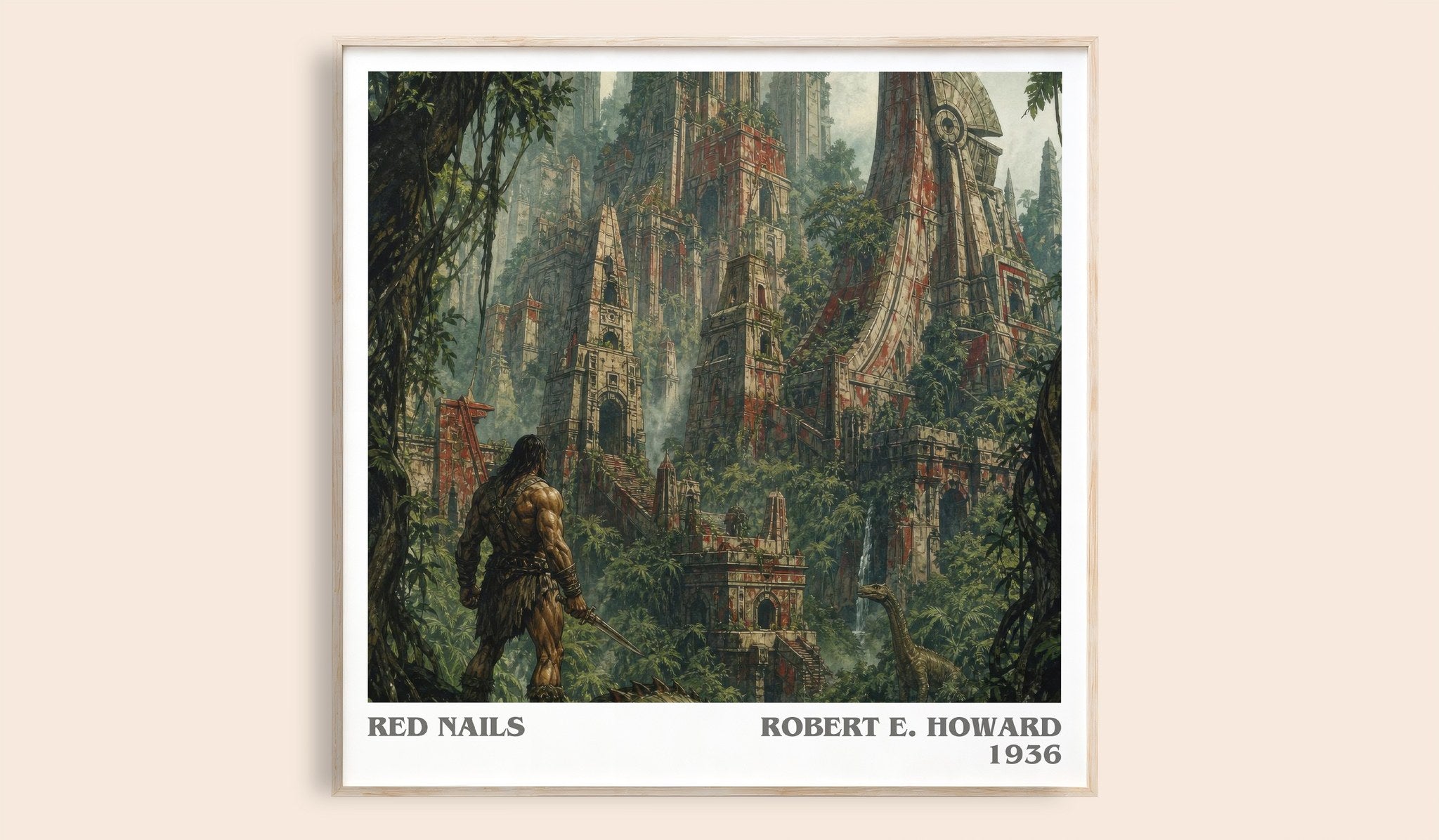 Red Nails Literary Art Print by Robert E. Howard