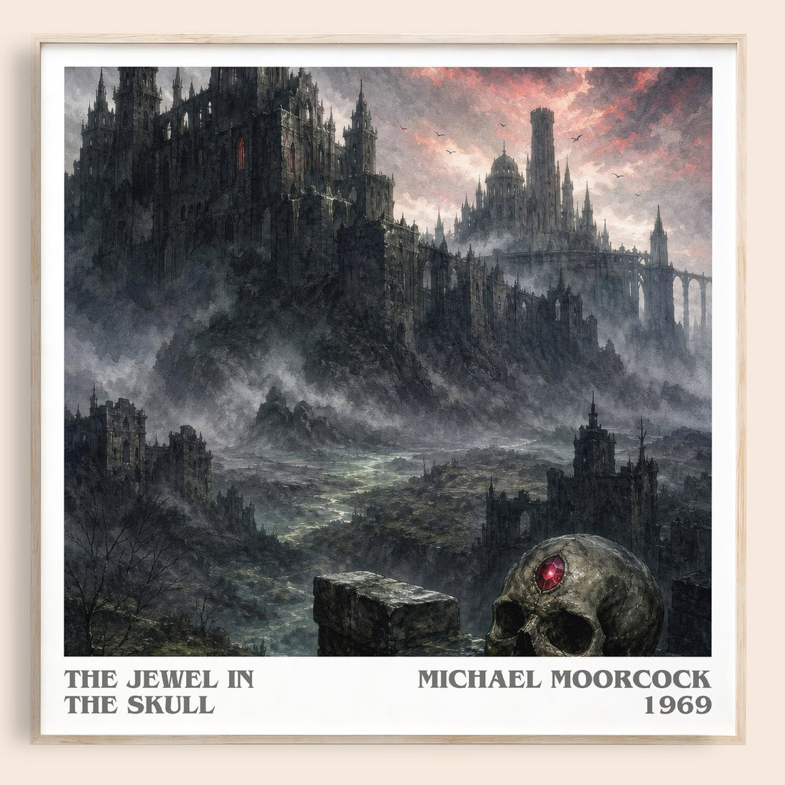 The Jewel in the Skull literary book poster by Michael Moorcock – framed literary art print