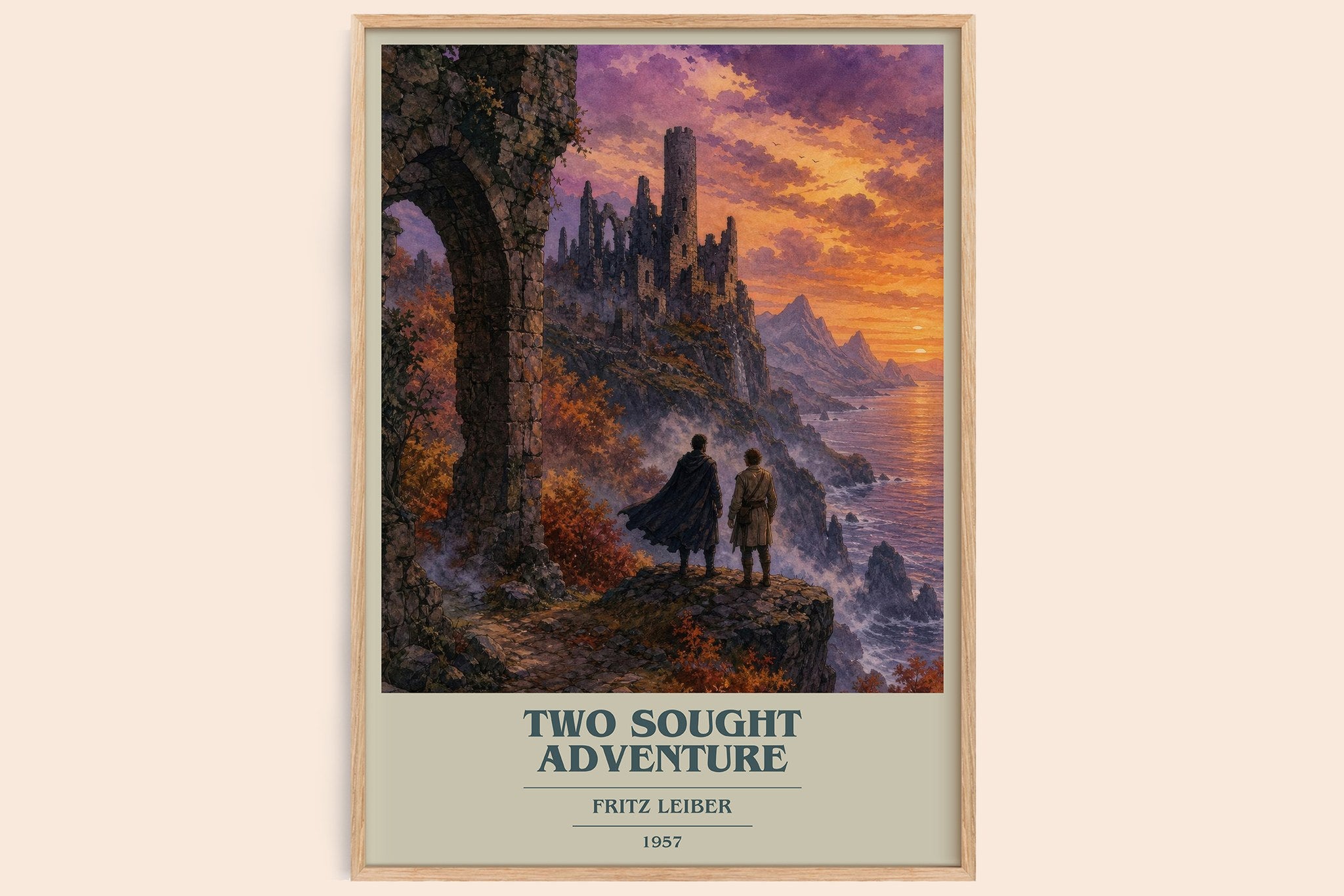 Two Sought Adventure Book Cover Poster by Fritz Leiber