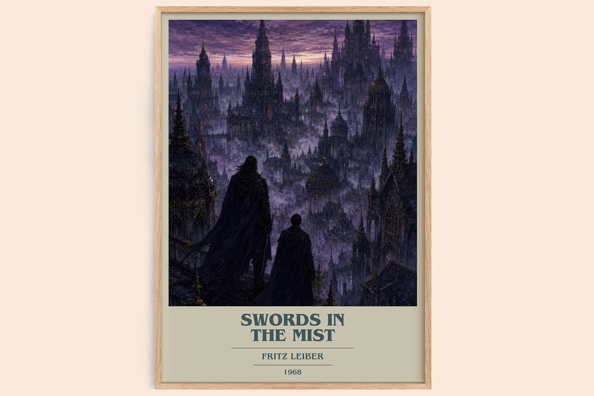 Swords in the Mist Book Cover Poster by Fritz Leiber