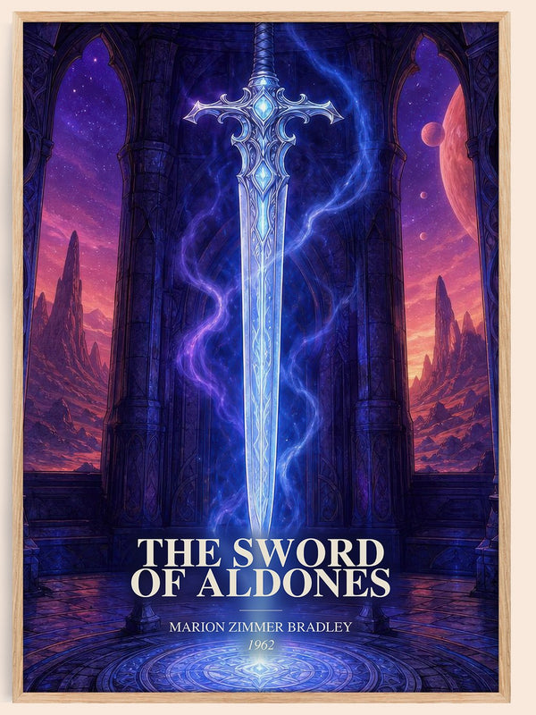 The Sword of Aldones watercolour book poster by Marion Zimmer Bradley – framed literary art print