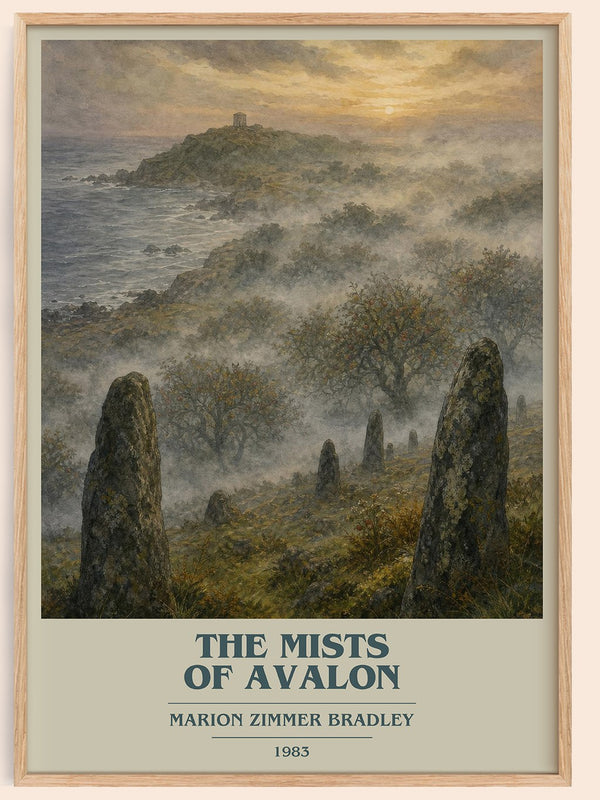 The Mists of Avalon book cover book poster by Marion Zimmer Bradley – framed literary art print
