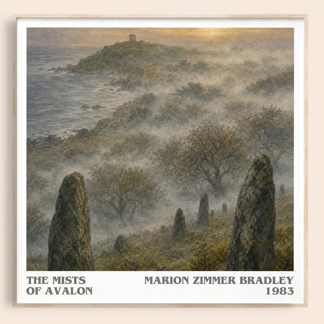 The Mists of Avalon literary book poster by Marion Zimmer Bradley – framed literary art print