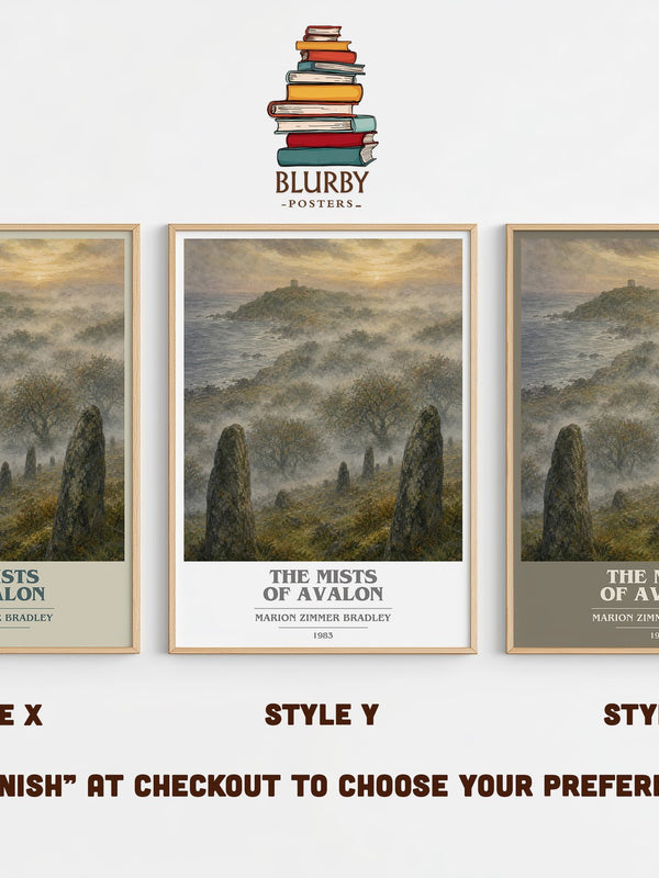 The Mists of Avalon book cover print in frame leaning in hallway – fantasy wall art