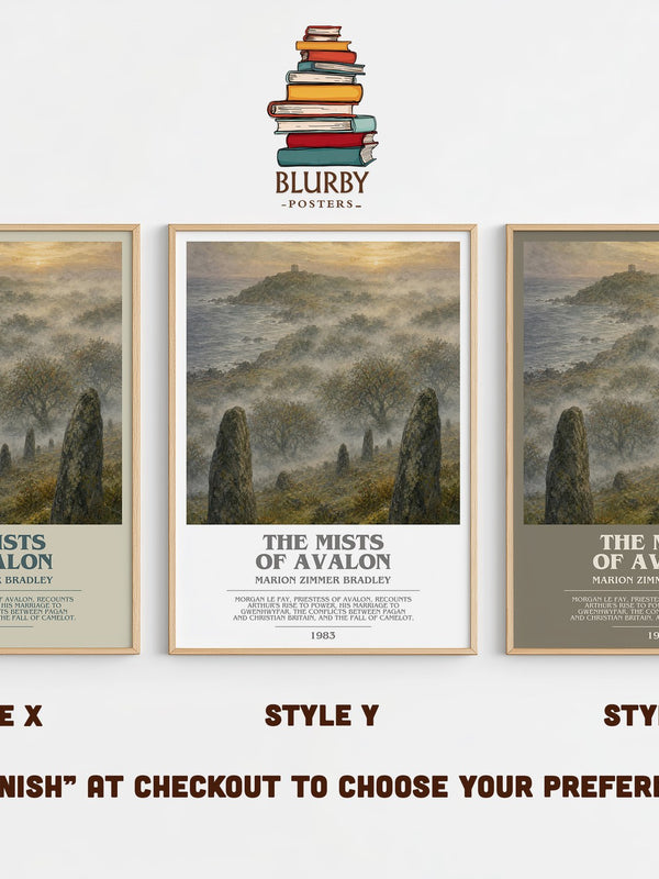 The Mists of Avalon bookish print in frame leaning in hallway – fantasy wall art