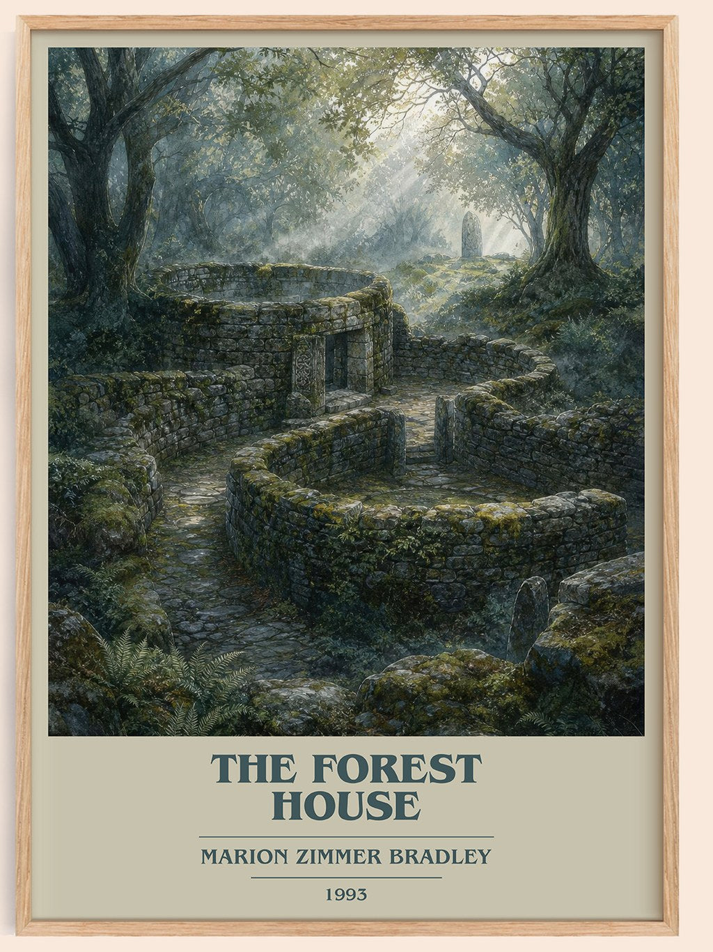 The Forest House book cover book poster by Marion Zimmer Bradley – framed literary art print