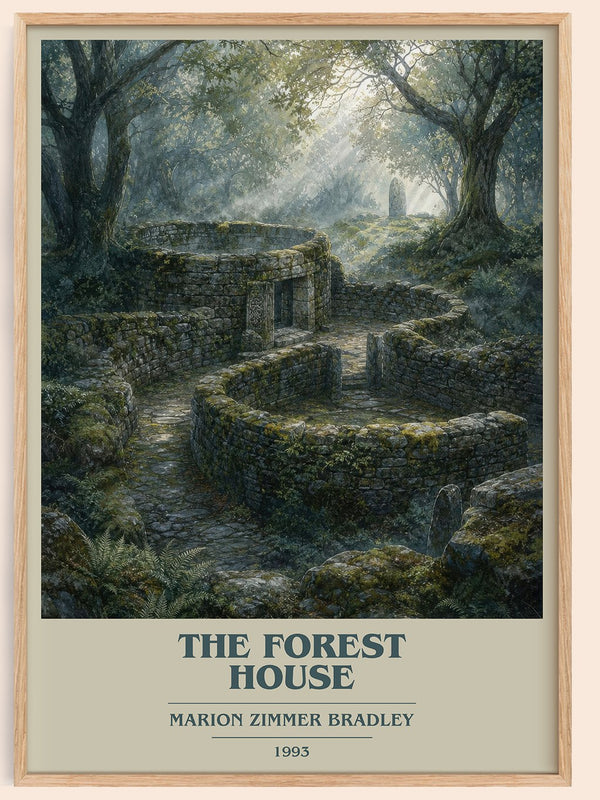 The Forest House book cover book poster by Marion Zimmer Bradley – framed literary art print