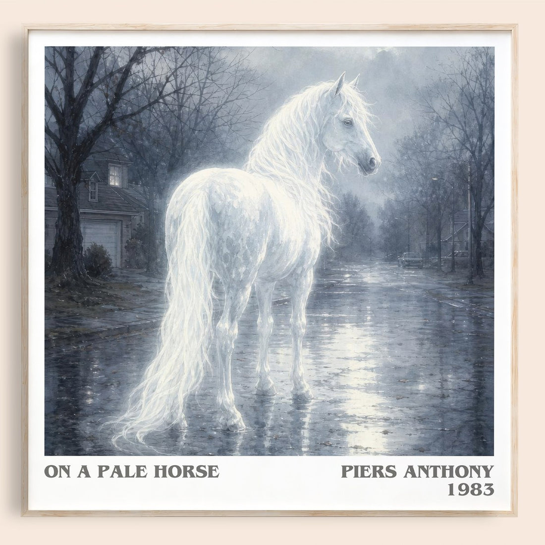 On a Pale Horse literary book poster by Piers Anthony – framed literary art print