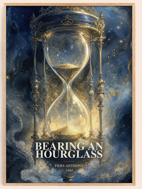 Bearing an Hourglass watercolour book poster by Piers Anthony – framed literary art print