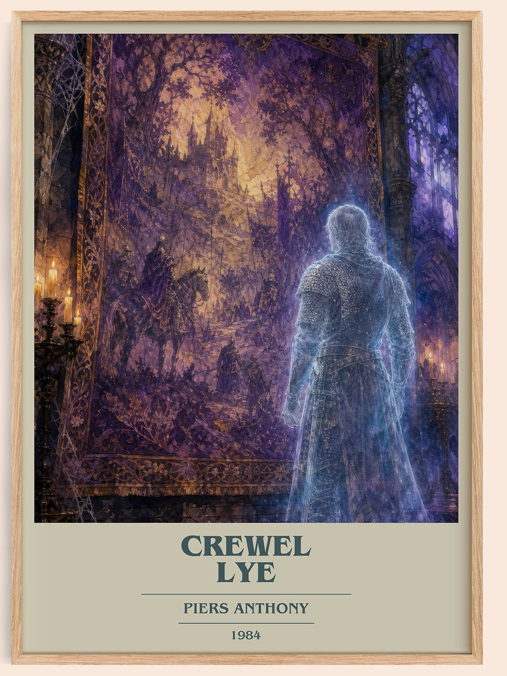 Crewel Lye book cover book poster by Piers Anthony – framed literary art print