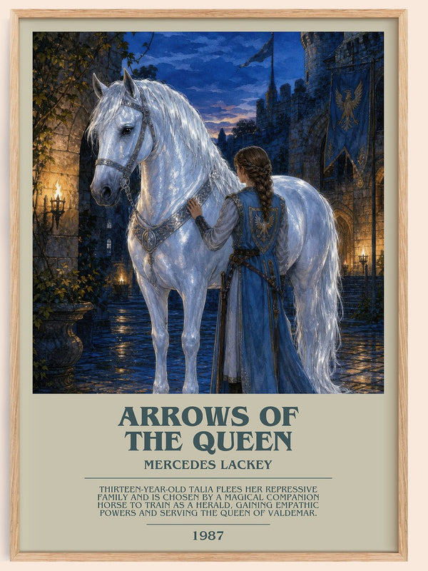 Arrows of the Queen bookish book poster by Mercedes Lackey – framed literary art print