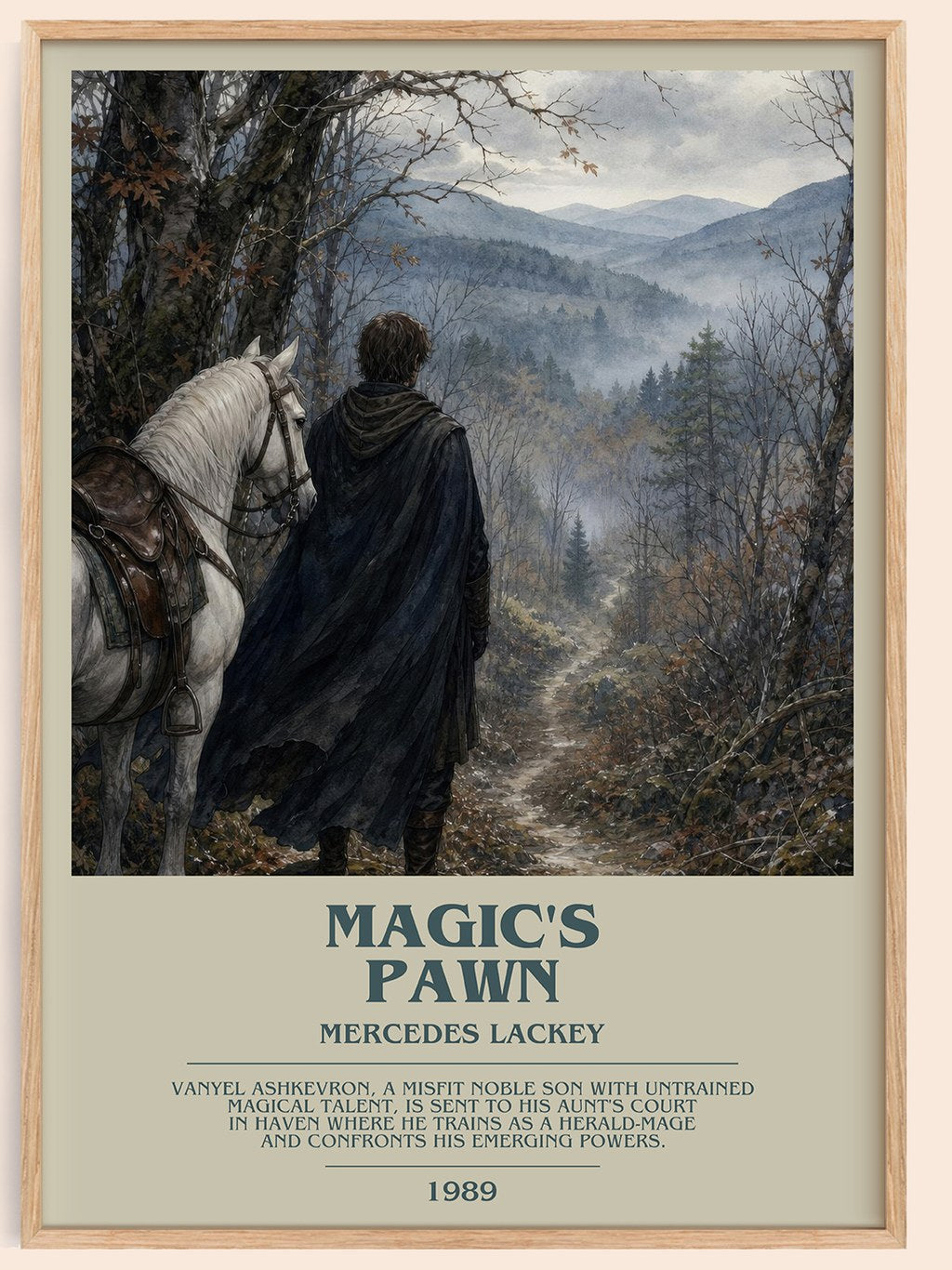 Magic's Pawn bookish book poster by Mercedes Lackey – framed literary art print