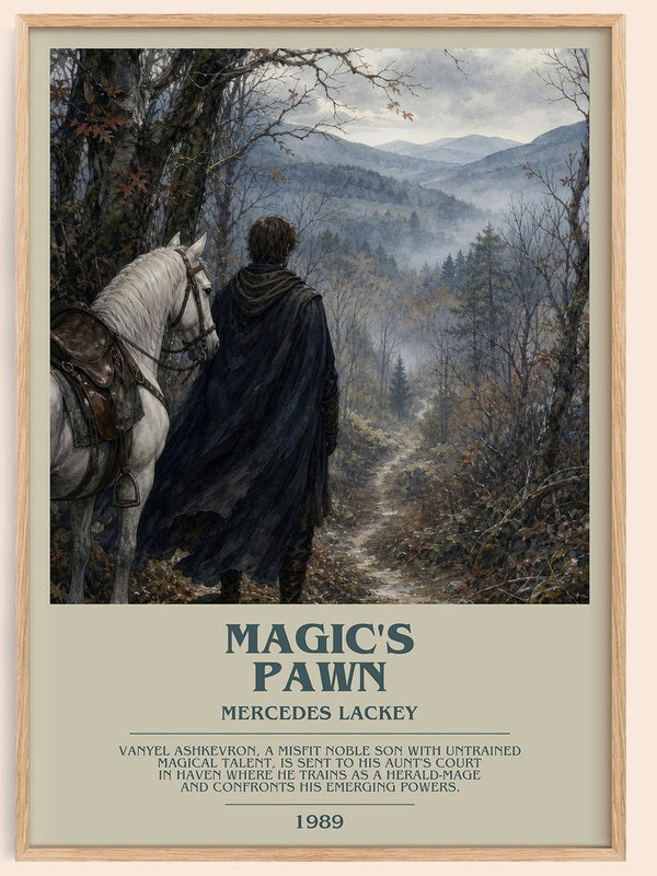 Magic's Pawn bookish book poster by Mercedes Lackey – framed literary art print