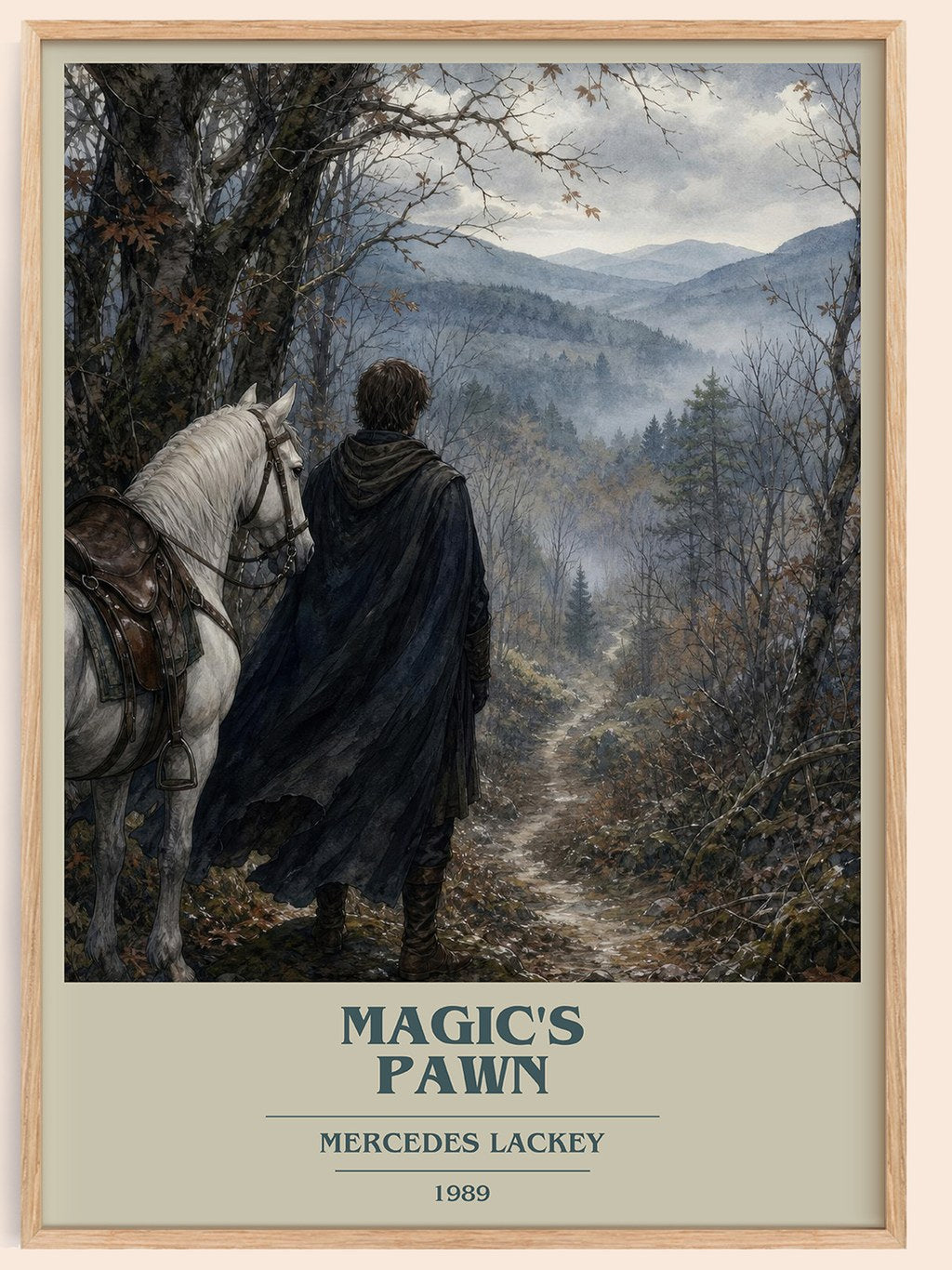 Magic's Pawn book cover book poster by Mercedes Lackey – framed literary art print
