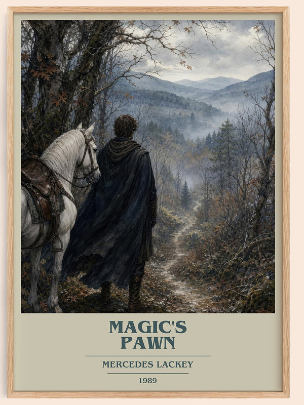 Magic's Pawn book cover book poster by Mercedes Lackey – framed literary art print