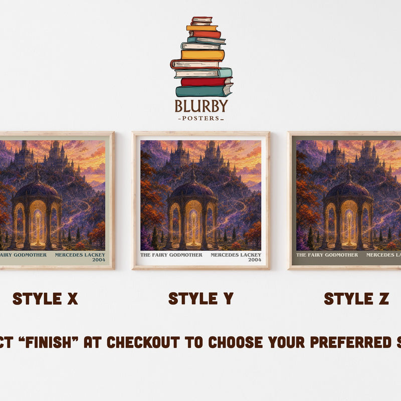 The Fairy Godmother literary print in frame leaning in hallway – fantasy wall art