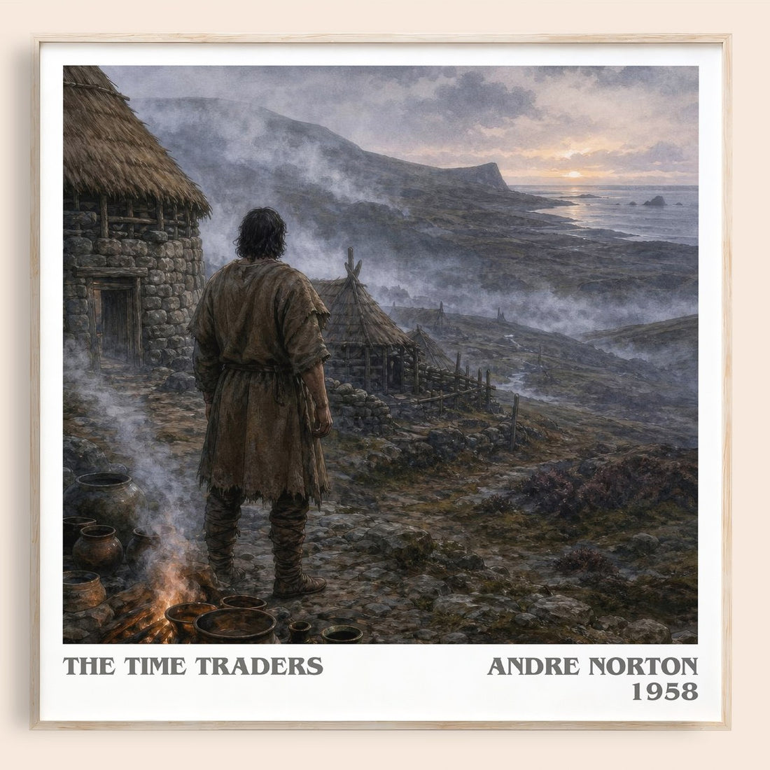 The Time Traders literary book poster by Andre Norton – framed literary art print
