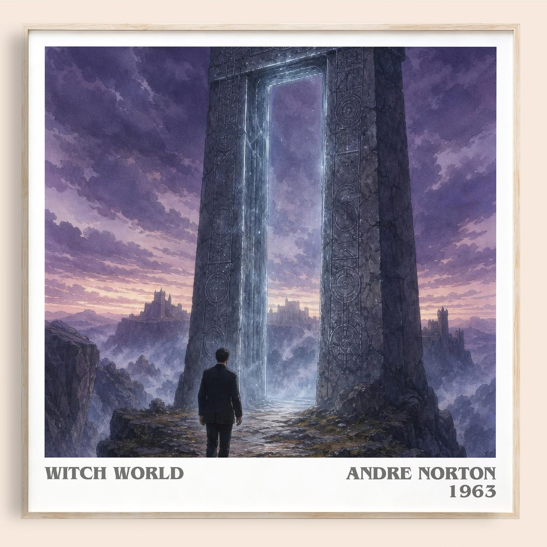 Witch World literary book poster by Andre Norton – framed literary art print