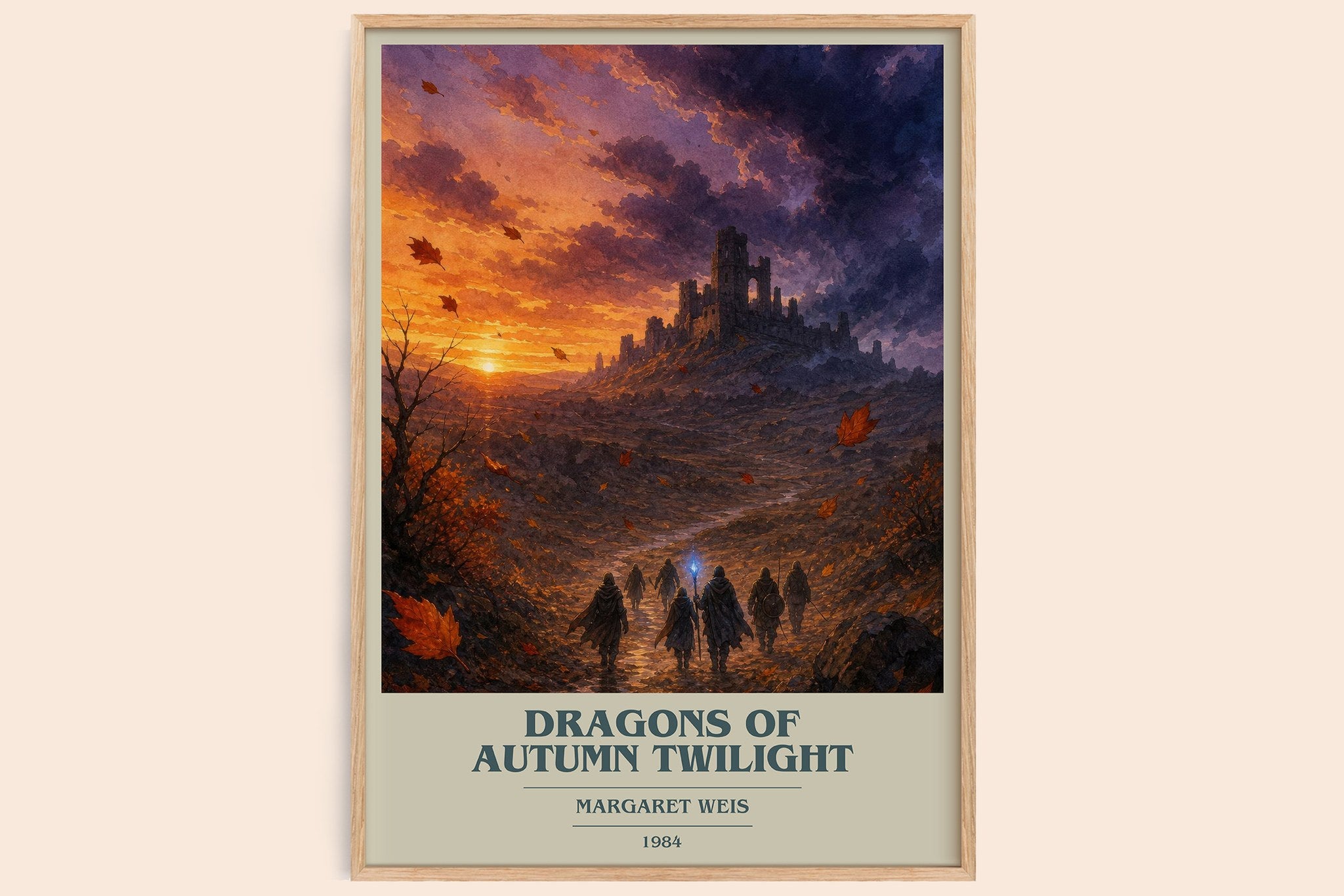 Dragons of Autumn Twilight Book Cover Poster by Margaret Weis