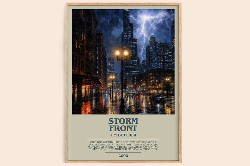 Storm Front Bookish Wall Art by Jim Butcher (Modern style)
