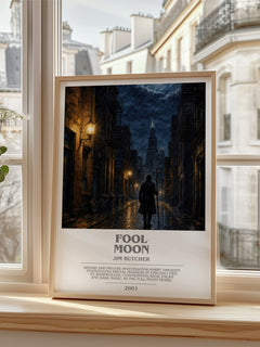 Fool Moon bookish poster colour and style options – Jim Butcher book art