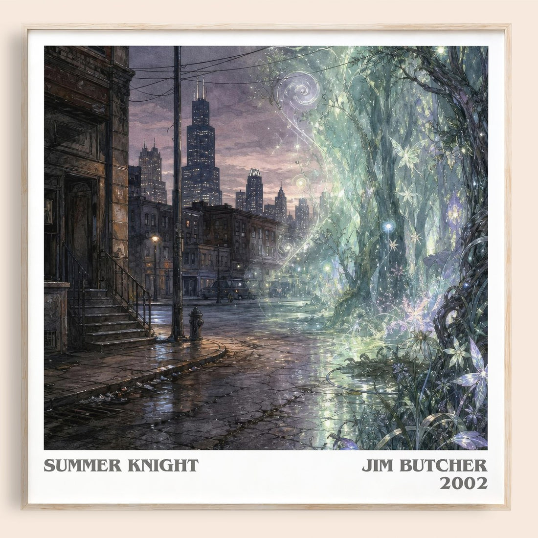 Summer Knight literary book poster by Jim Butcher – framed literary art print