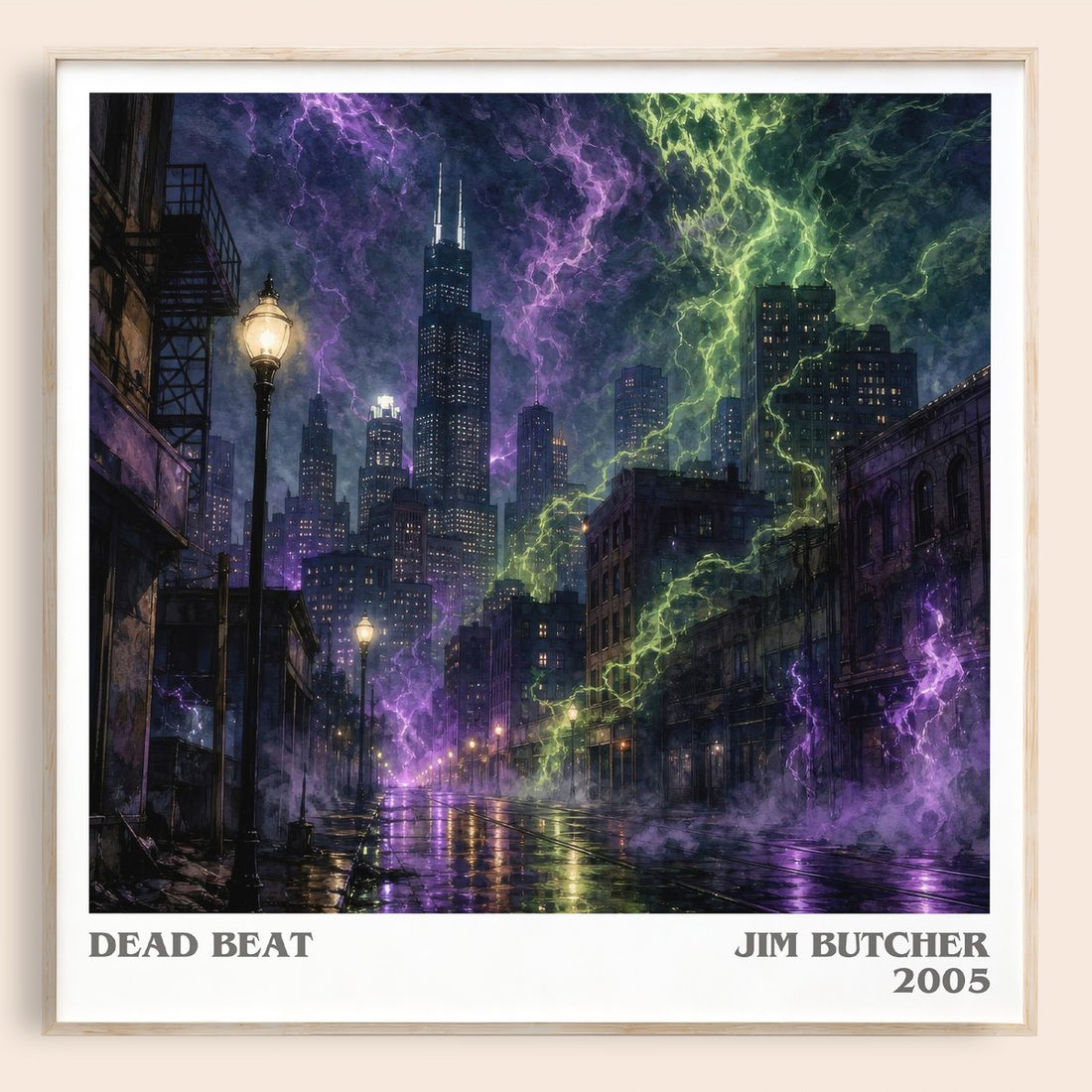 Dead Beat literary book poster by Jim Butcher – framed literary art print
